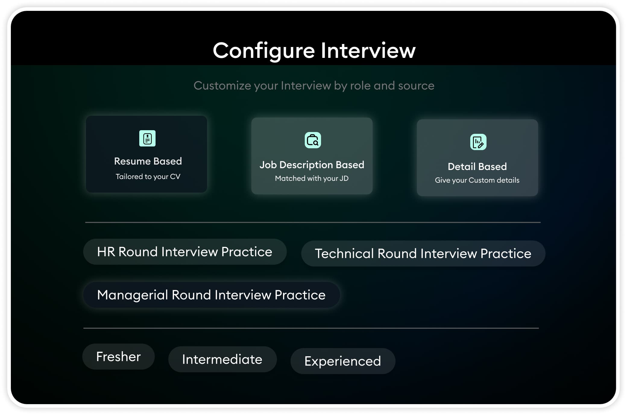 Configure Your Interview